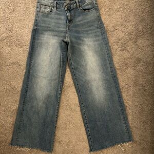 Hidden Wide Leg Jeans | True Mid-Rise | Raw Hem | 30” Inseam